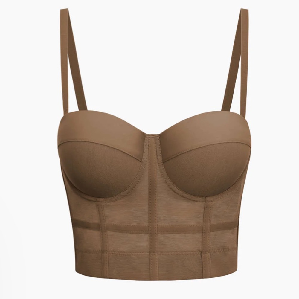 Mesh underwire bustier top NWT